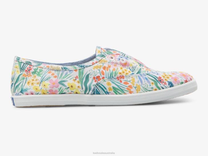Keds x Rifle Paper Co. Women JPZZ20 White Multi Chillax Lea Slip On Sneaker